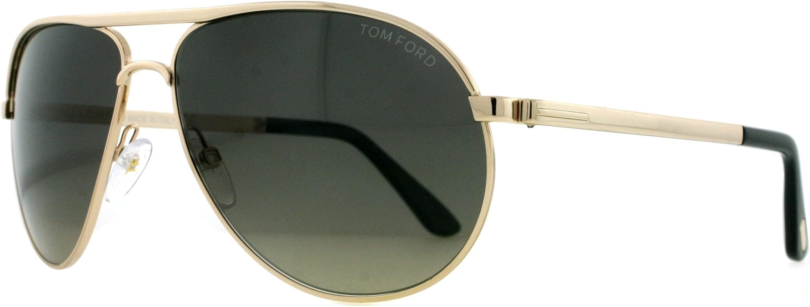 Tom Ford 0144 28D Silver 0144s Aviator Sunglasses Polarised Lens Category 3, Shiny Rose Gold, 58-13-140
